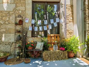 Sitting plan de boda en el hotel rural A Velha Fábrica Sierra de Gata