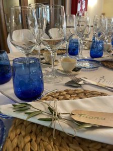 Detalle de la mesa de boda en el hotel rural A Velha Fábrica Sierra de Gata